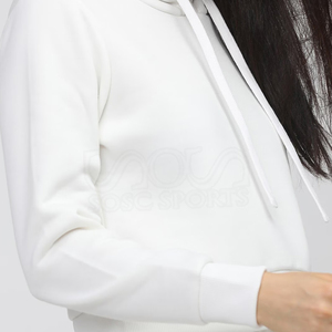 Sudadera con capucha frontal ecológica de algodón 100% de peso pesado para mujer de Color liso a la moda para ropa informal de invierno - Product Image 6