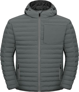 Manteau d'hiver épais et imperméable à l'eau pour hommes Veste d'hiver à capuche chaude et à poches en toile de haute qualité - Product Image 1