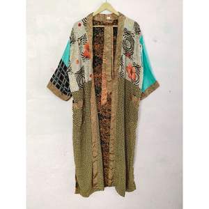 ชุดคลุมอาบน้ำทำมือ ชุดคลุมชายหาด ชุดกิโมโนยาว ชุดกิโมโนวินเทจ ชุดกิโมโนผ้าไหม ชุดคลุมสำหรับผู้หญิง ชุดเดรสยาวสำหรับใส่นอน ชุดเดรสยาวสไตล์ชาติพันธุ์ - Product Image 3
