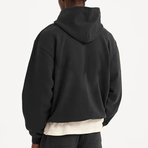 Streetwear de luxe recadrée unisexe blanc poids lourd à capuche français éponge vintage pull à capuche personnalisé sweats à capuche surdimensionnés - Product Image 4
