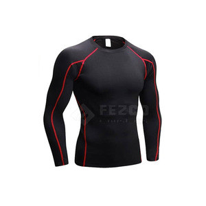 Venta caliente Trajes de compresión para hombres con mangas largas Precio al por mayor de alta calidad Patrón sólido para el invierno - Product Image 3