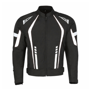 Men's New Cordura Waterproof CE Armoured Textile Motorcycle Jackets Black/White Windproof Motorbike Jacket for Summer Printed - Product Image 1