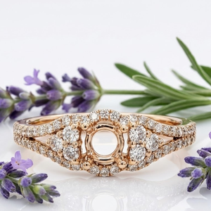 Anillos de Compromiso de Oro Rosa Sólido de 18K de Alta Calidad con Diamantes Reales, Fabricados en China, para Mujer, Clásicos para Boda - Product Image 2