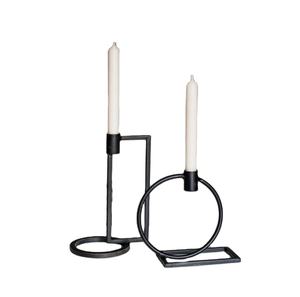 <b>Black</b> <b>candle</b> stick modern metal <b>candle</b> <b>holder</b> for decorate home festive hotel restaurant wedding table decoration good quality - Product Image 1