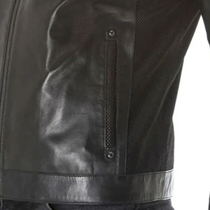 แจ็กเก็ตหนังผู้ชายแบบมีคอตั้งแขนยาวสำหรับฤดูหนาวพร้อมโลโก้ด้านหน้าผู้ผลิตมืออาชีพ - Product Image 5