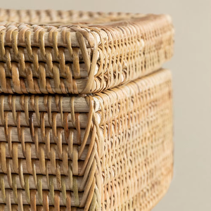 กล่องกระดาษทิชชูหวายสานอย่างพิถีพิถันกล่องเก็บของแฮนด์เมดเป็นมิตรกับสิ่งแวดล้อมของตกแต่งบ้านและบ้านจากเวียดนาม - Product Image 4