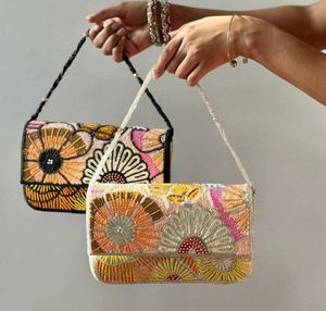 WEDDING EMBROIDERY UNIQUE BAGS BEST Bohemian Style Embroidery Work <b>Hand</b> Clutch Purses Bags Fancy Design Lining Wholesale - Product Image 2