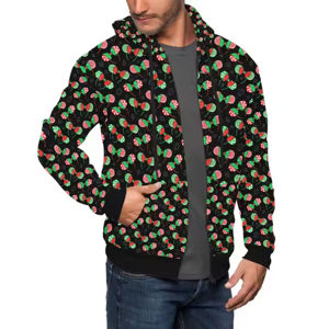 Nueva llegada de los hombres usan sudaderas con cremallera Casual hombres sudaderas con cremallera para la venta en línea por encargo de los hombres sudaderas con capucha 100% algodón polar - Product Image 6