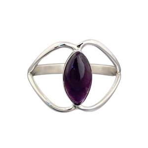 Meilleur Design Fait à la Main Améthyste Pierre Précieuse Classique Cabochon Bague 925 Solide Argent Sterling 925 Argent Estampillé Mode Bijoux en Argent - Product Image 1