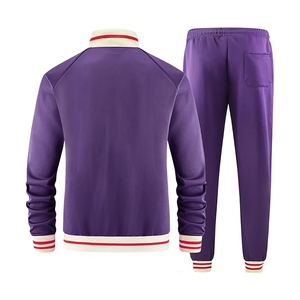 <b>men</b> casual tracksuit polyester zipper <b>jacket</b> pants set lightweight breathable sports daily wear - Product Image 3