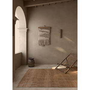 Nomadic Threads ADHM-06 Tapis en jute et chanvre tissés plats beige et marron, à rayures géométriques, rectangulaires pour la maison, le salon et le couloir - Product Image 5