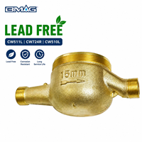 Corps de compteur d'eau en laiton sans plomb BMAG CW511L CW724R CW510L, boîtier moulé en sable sur mesure OEM, utilisation sûre pour l'eau potable, protection IP68