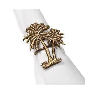 Deer Gold Plated Napkin <b>Rings</b> Polish Brass Napkin <b>Rings</b> <b>Family</b> Table Decor - Product Image 5