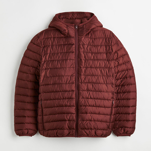 Chaquetas personalizadas para hombre de talla grande, chaqueta cortavientos 100% nailon, chaqueta acolchada cálida de invierno con capucha - Product Image 1