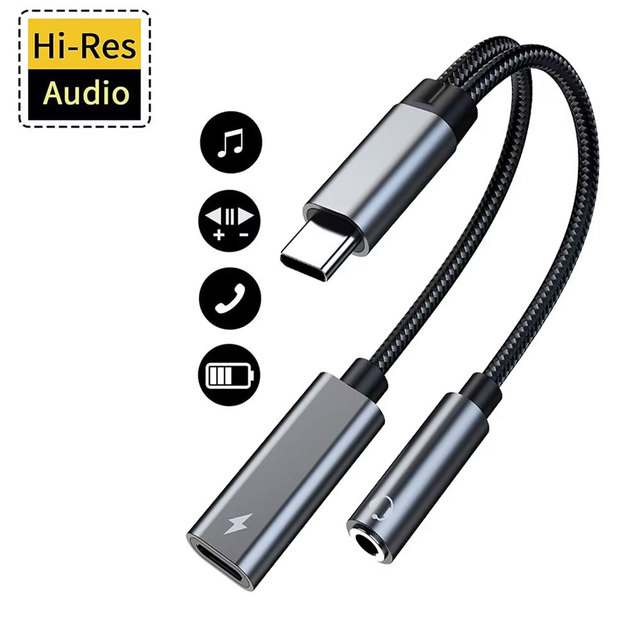 High Quality Type C to 3.5mm Audio Adapter USB C 3.5MM Headset Aux Jack Cable for Phone Laptop PC