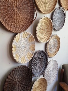 ชุดตกแต่งผนังตะกร้าหวาย สไตล์โมเดิร์นอาร์ตเดโค โบโฮ จานสาน (ชุด 12 ชิ้น) - Product Image 2