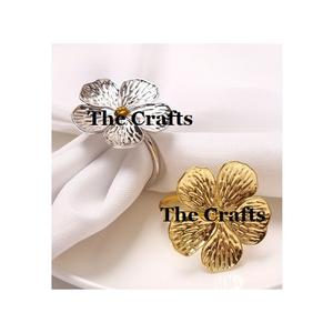 Ensemble de 4 anneaux de serviette tendance en résine et métal, forme ronde, porte-serviettes pour mariage et fête - Product Image 5