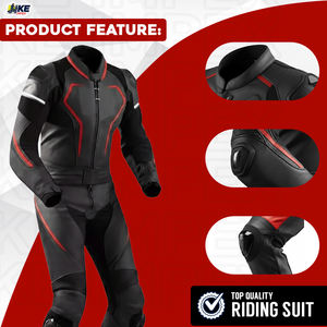 Traje de Motocross de Cuero Personalizado de una Pieza |   Traje de Motociclismo Homologado por la CE |   Equipo de Protección para Motociclismo Transpirable y de Secado Rápido - Product Image 2
