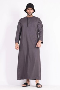 La mejor calidad, nuevo diseño, elegante, Thobes Jubba, vestido saudí, túnica bordada de algodón Thobes islámico marroquí oriental para musulmanes - Product Image 4