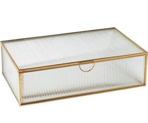 Elegante joyero artístico de metal y cristal con un diseño lujoso, perfecto para exhibir y almacenar colecciones de joyas de alta gama - Product Image 3