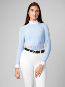 Camisas de espectáculo de equitación para mujer con estilo, ajustadas, transpirables, cómodas, de diseño, de tela duradera para competición ecuestre - Product Image 6