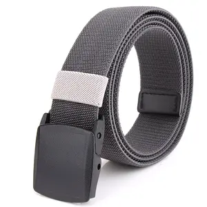 Wholesale 2024 Custom OEM Logo Fabric Belt Fashion Adjustable Tactical Elastic Fabric Men's Belt with customized color and size