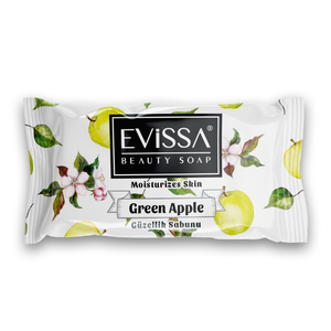 85g Green Apple Flowpack Beauty <b>Soap</b> Bar Moisturizing Fruit <b>Scented</b> Bath <b>Soap</b> for Fresh Skin and Deep Cleansing Care EVISSA - Product Image 1