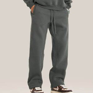 Vente en gros 420g de vêtements de rue de haute qualité pulls amples surdimensionnés pantalons de survêtement lourds personnalisés taille plus sweat plat épais - Product Image 1