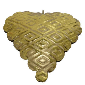 Décoration murale moderne de Noël en forme de cœur fait à la main en métal doré pour la décoration de la maison - Product Image 4