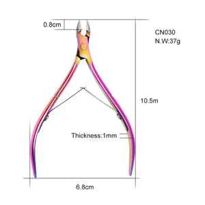 Cortaúñas de Acero Inoxidable, Cortacutículas, Tijeras Profesionales Duraderas para Manicura de Dedos, Puntas de Cuchilla Afiladas, Mandíbula Ancha - Product Image 4