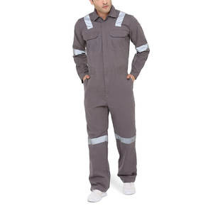 Combinaison de travail réfléchissante pour hommes uniformes combinaison industrielle en polyester/coton ensemble de vêtements de travail de sécurité - Product Image 1