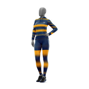 Conjunto Deportivo para Mujer, Estilo Nuevo, Mangas Largas con Contraste de Color, Estampado sin Costuras, Ecológico, Sudadera con Capucha para Gimnasio, Leggings de Belleza para Entrenamiento - Product Image 5