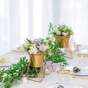 Pot de jardinière de jardin de fleur de forme ronde en laiton avec support décor à la maison lingot de laiton fini polonais - Product Image 5