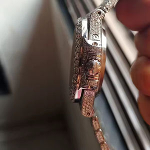 Reloj de hombre de diamante cultivado en laboratorio personalizado de alta calidad acero inoxidable de alta calidad - Product Image 5