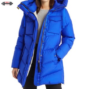 Vestes matelassées en toile d'hiver décontractées unisexes durables 2025 avec col montant, écologiques, respirantes, parkas en gros - Product Image 2