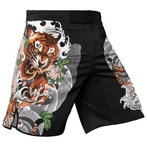 กางเกง MMA พิมพ์ลาย 3 มิติ แบบกำหนดเอง ดีไซน์สีสันโดดเด่น สำหรับออกกำลังกาย ฟิตเนส เทรนนิ่ง พร้อมโลโก้แบบกำหนดเอง ชุดศิลปะการต่อสู้ กางเกงต่อสู้ - Product Image 1