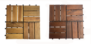 Dalles de terrasse extérieures en bois d'acacia du Vietnam, antidérapantes, imperméables, contemporaines, à emboîtement, 18 mm, finition mate, traitement de surface huilé - Product Image 3