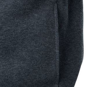 Manteau à capuche 100% coton pour hommes automne hiver avec manches longues et fermeture à glissière latérale conception sweat à capuche de couleur unie avec impression numérique - Product Image 2