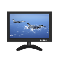 Monitor Layar Sentuh Industri OEM Murah ZWBA 10 Inci IPS Kecerahan Tinggi 16:10 Antarmuka VGA Portabel CCTV Bersertifikasi CE Hitam