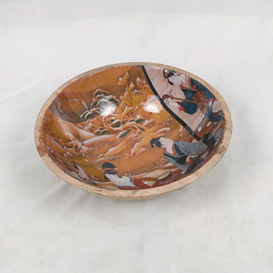 Bol en bois poli fait main écologique de luxe, bols à fruits et desserts naturels, ensembles de cuillères, couleur/logo personnalisés, mariage, fête - Product Image 1