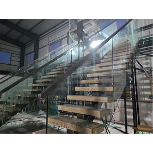 ส่งแบบจำลองบันไดโครงเหล็กเดี่ยวพร้อมราวสแตนเลส สไตล์อเมริกัน <span class=keywords><strong>บันได</strong></span>ไม้โอ๊คขาว สอบถามราคาด่วน แจ้งขนาดของคุณ - Product Image 3