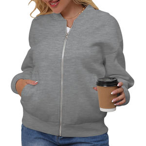 Veste bomber pour femmes avec logo personnalisé en gros à vendre, veste bomber pour femmes à manches longues pour l'extérieur, vêtements d'hiver - Product Image 3