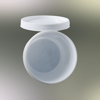 Seau cylindrique en plastique blanc de 1 litre en PP vierge + PE, emballage multi-usages pour usage industriel, y compris les cosmétiques, personnalisable