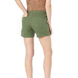 Shorts Altos Casuales para Mujer, 100% Algodón Transpirable, Ecológicos, de Secado Rápido, Textura Suave, Cómodos para Usar Todo el Día - Product Image 2