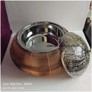 Casserole en métal de haute qualité avec finition argentée, nouveau couvercle en forme de dôme design, chauffe-plats pour le Moyen-Orient - Product Image 4