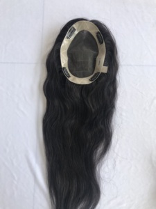 Cheveux Humains Remy de Temple Indien 100% Vierges de Haute Qualité, 5'' 8x6, Topper pour Femme, Trame Double Faite à la Machine, Lisses, Faciles à Teindre, Meilleurs - Product Image 4