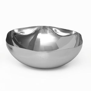 Cuenco de acero inoxidable con un elegante diseño contemporáneo para adaptarse a los arreglos de mesa de comedor minimalistas modernos - Product Image 1