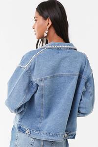 Vestes pour hommes Manteau en jean délavé de marque vintage en coton personnalisé High Street Patchwork Unisex Denim Jacket - Product Image 3