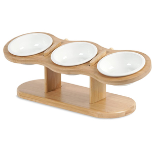 New design convenience bamboo <b>bowl</b> for pet for different kind of food made in Vietnam - Product Image 1