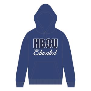 Felpa con cappuccio Royal Blue da uomo HBCU felpa con cappuccio in ciniglia bianca e disegno ricamato stile di vita greco abbigliamento personalizzato College - Product Image 2